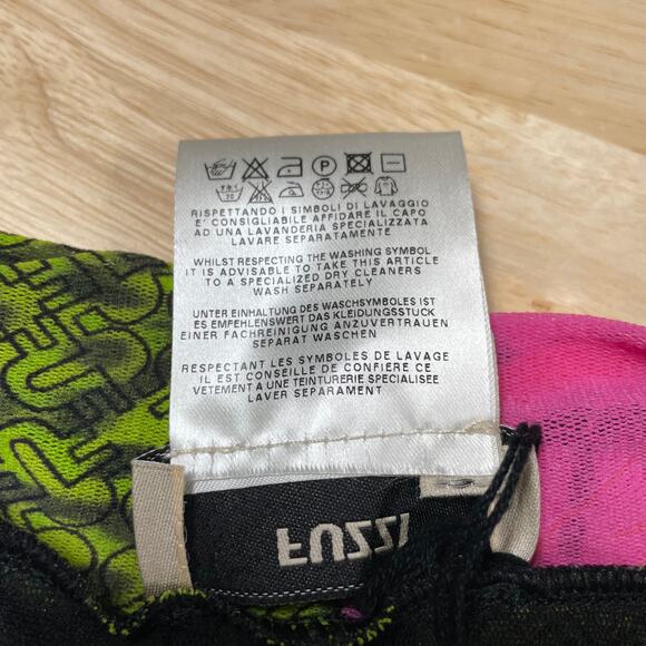 Fuzzi Jean Paul Gaultier NWOT Sleeveless Mesh Abstract Jumpsuit Strawberry XS - Picture 4 of 8